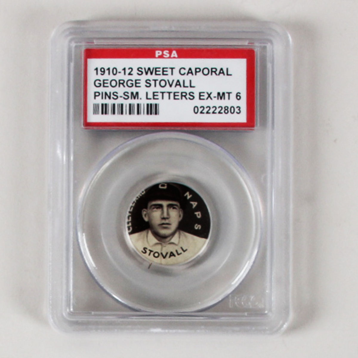 1910-12 Sweet Caporal Pins P2 George Stovall Small Letters PSA 6 EX/MT
