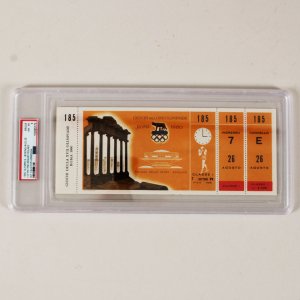 1960 Rome Summer Olympics Boxing (8/26) Cassius Clay (Muhammad Ali) vs. Gennady Shatkov Full Proof Ticket, PSA 8