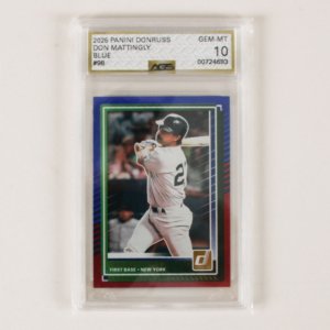 2025 Panini Donruss Don Mattingly Blue #98 AGS 10 GEM MINT