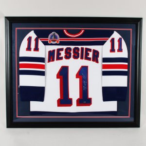 Mark Messier Signed & Framed NY Rangers Jersey 36 x 43 COA Steiner