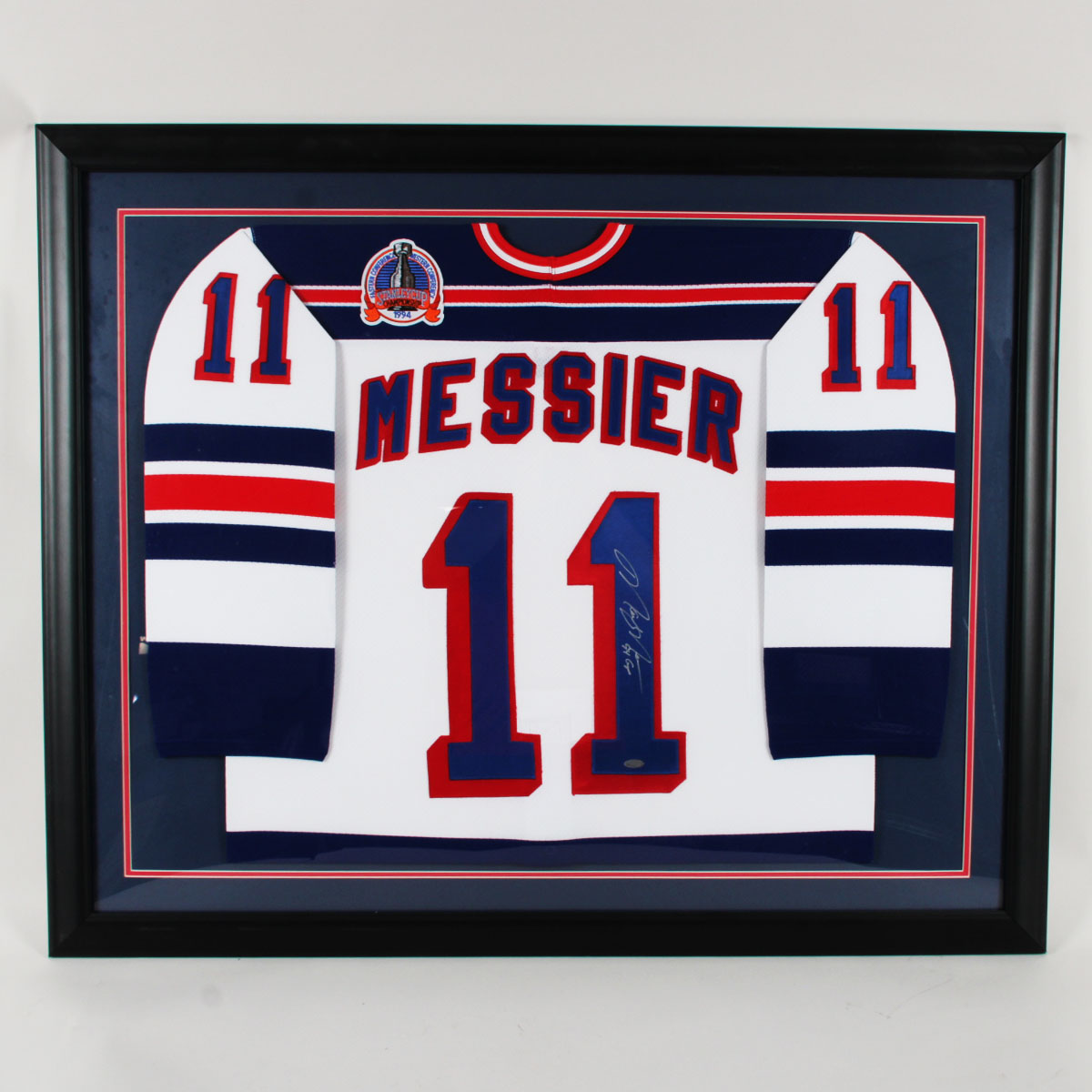 Mark Messier Signed & Framed NY Rangers Jersey 36 x 43 COA Steiner