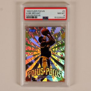 1999 Fleer Focus Kobe Bryant Focus Pocus Graded Card #5 PSA 8