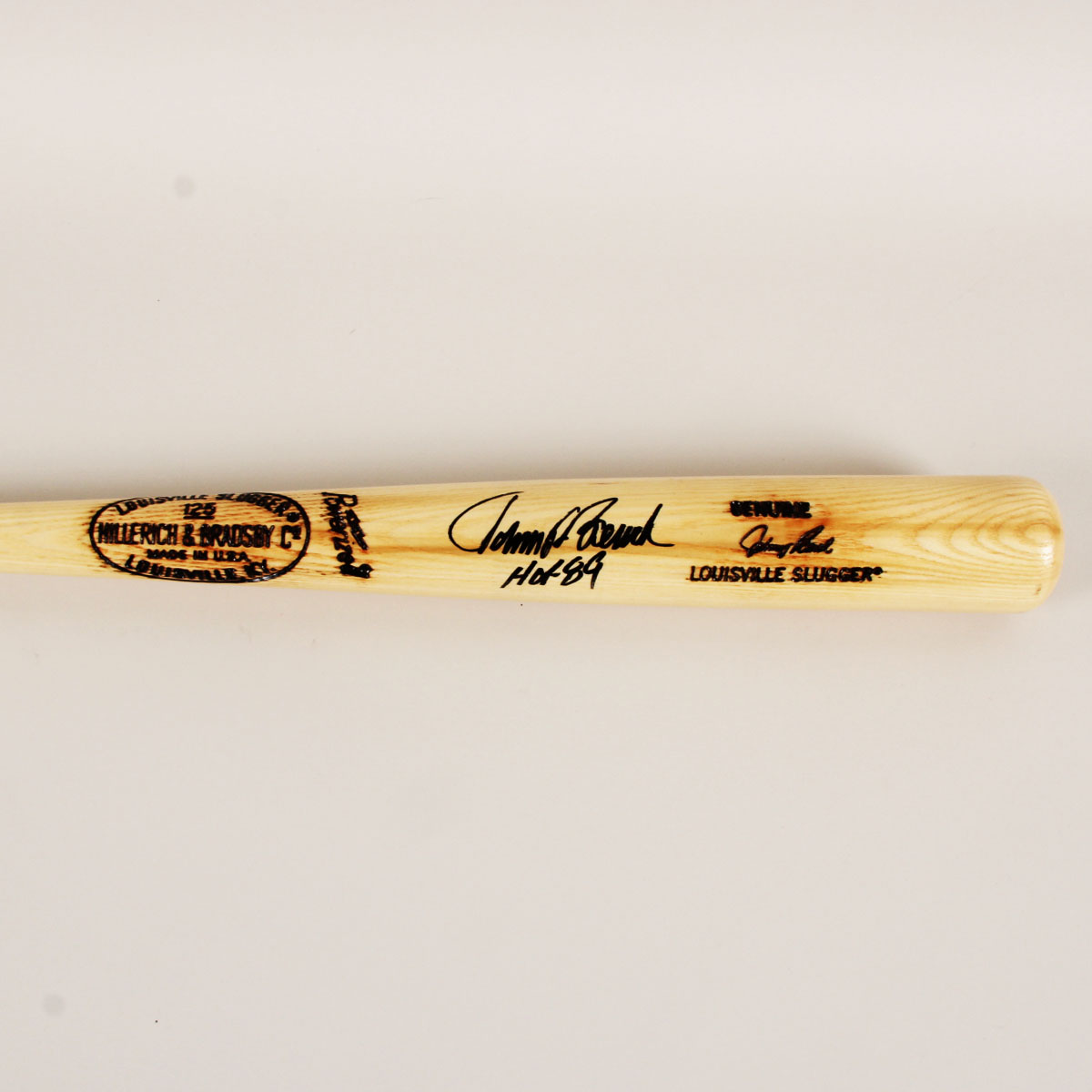 Johnny Bench Signed Bat Cincinnati Reds MLB HOF 89 Inscribed Fanatics