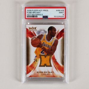 2008 Fleer Hot Prospects Kobe Bryant Hot Materials Game Jersey Graded Card #HM-KB PSA 9