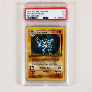 1999 Pokemon Machamp Holo Graded Card 1st Edition #8 PSA 3