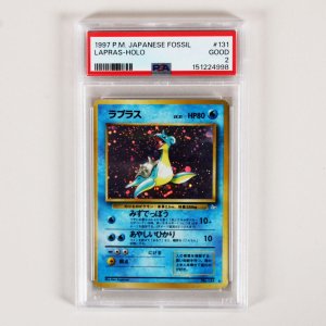 1997 Pokemon Japanese Fossil Lapras Holo Graded Card Pocket Monsters #131 PSA 2