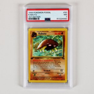 1999 Pokemon Fossil Kabuto Graded Card 1st Edition #50 PSA 7