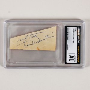Frank Sinatra Signed Cut Signature Encapsulated CGC/JSA