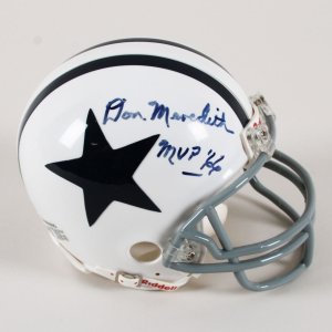Don Meredith Signed Mini Helmet Cowboys Inscribed "MVP '66" - COA JSA