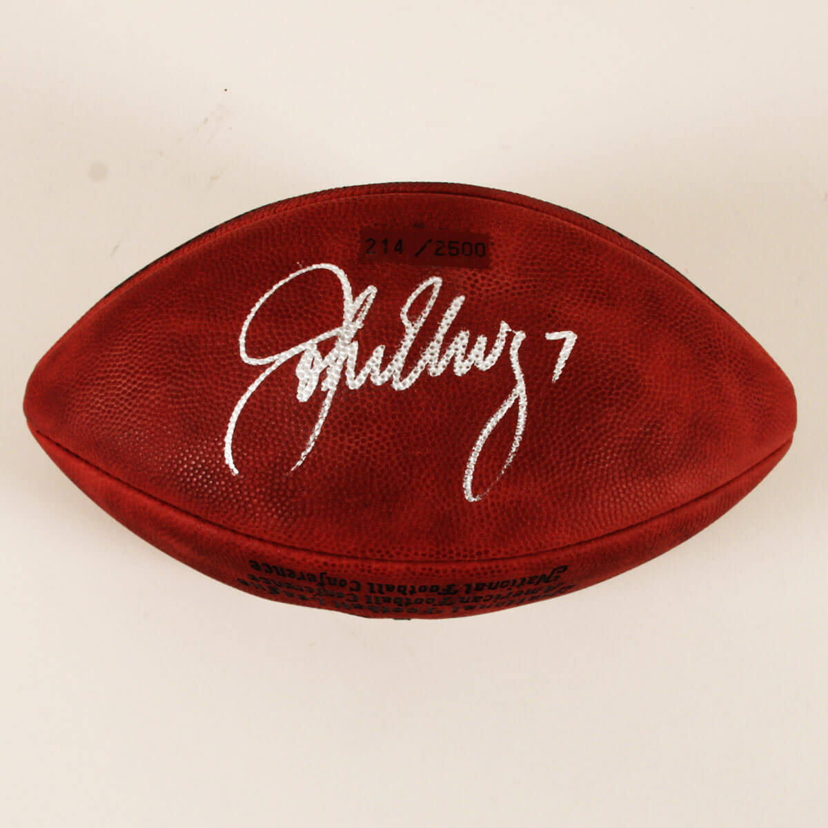 John Elway Signed Football Broncos Career Football - COA JSA