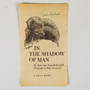 Jane Goodall Signed Cut Title Page from In the Shadow of the Man - COA JSA