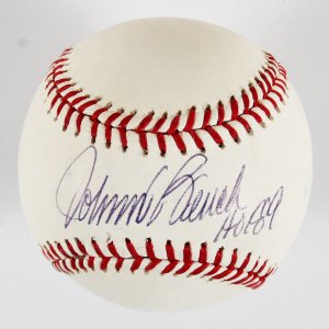 Johnny Bench Signed Baseball Reds Inscribed HOF '89 - COA PSA/DNA