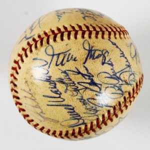 1969 San Francisco Giants Team Signed Baseball 27 Sigs Mays, McCovey Marichal- COA JSA