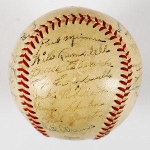 Brooklyn Dodgers Team Signed Baseball Jackie Robinson, Roy Campanella, etc. - COA PSA/DNA Graded