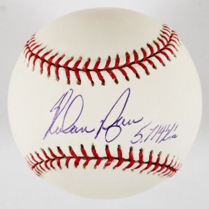 Nolan Ryan Signed Baseball Rangers Inscribed 5714 K's - COA PSA/DNA Graded 10