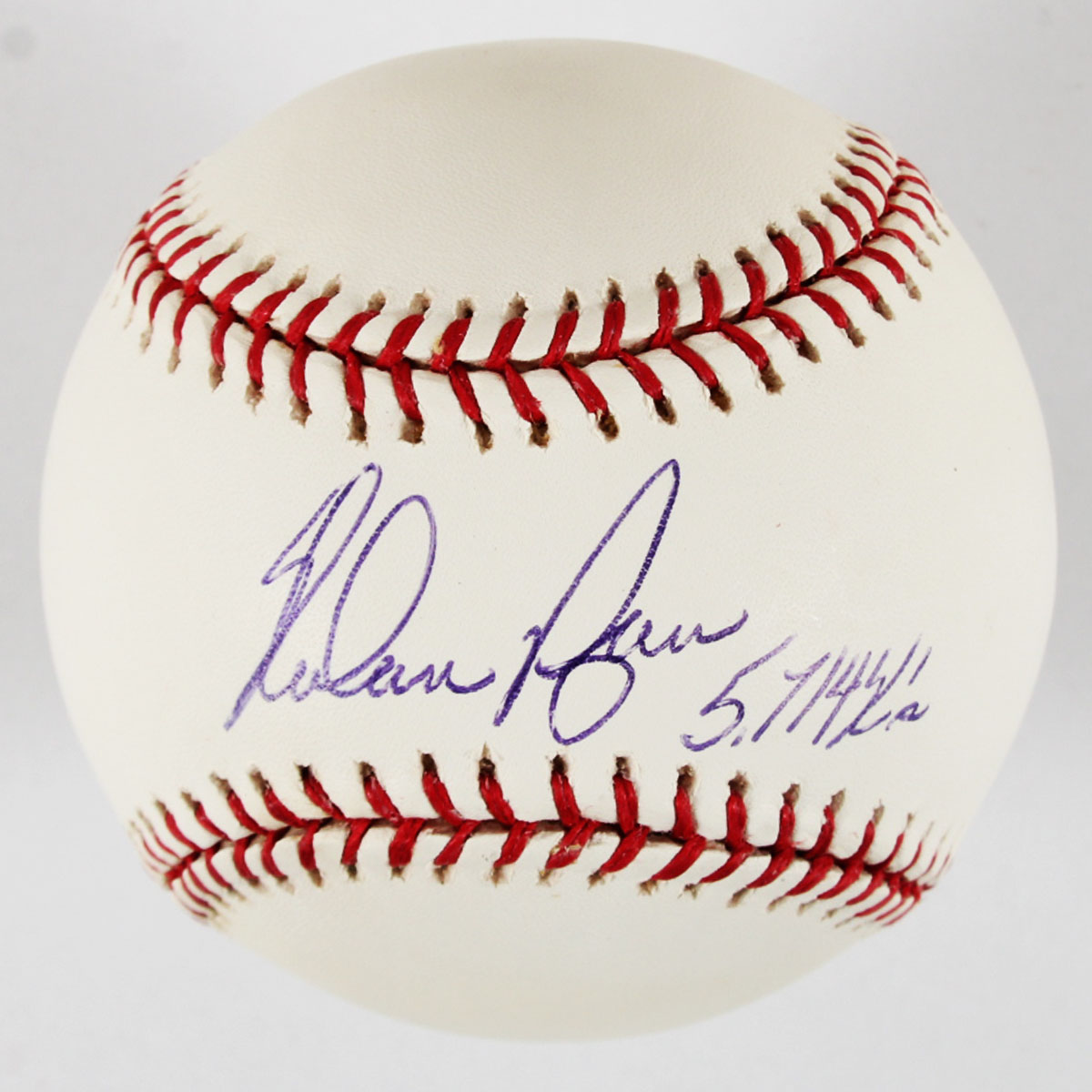 Nolan Ryan Signed Baseball Rangers Inscribed 5714 K's - COA PSA/DNA Graded 10
