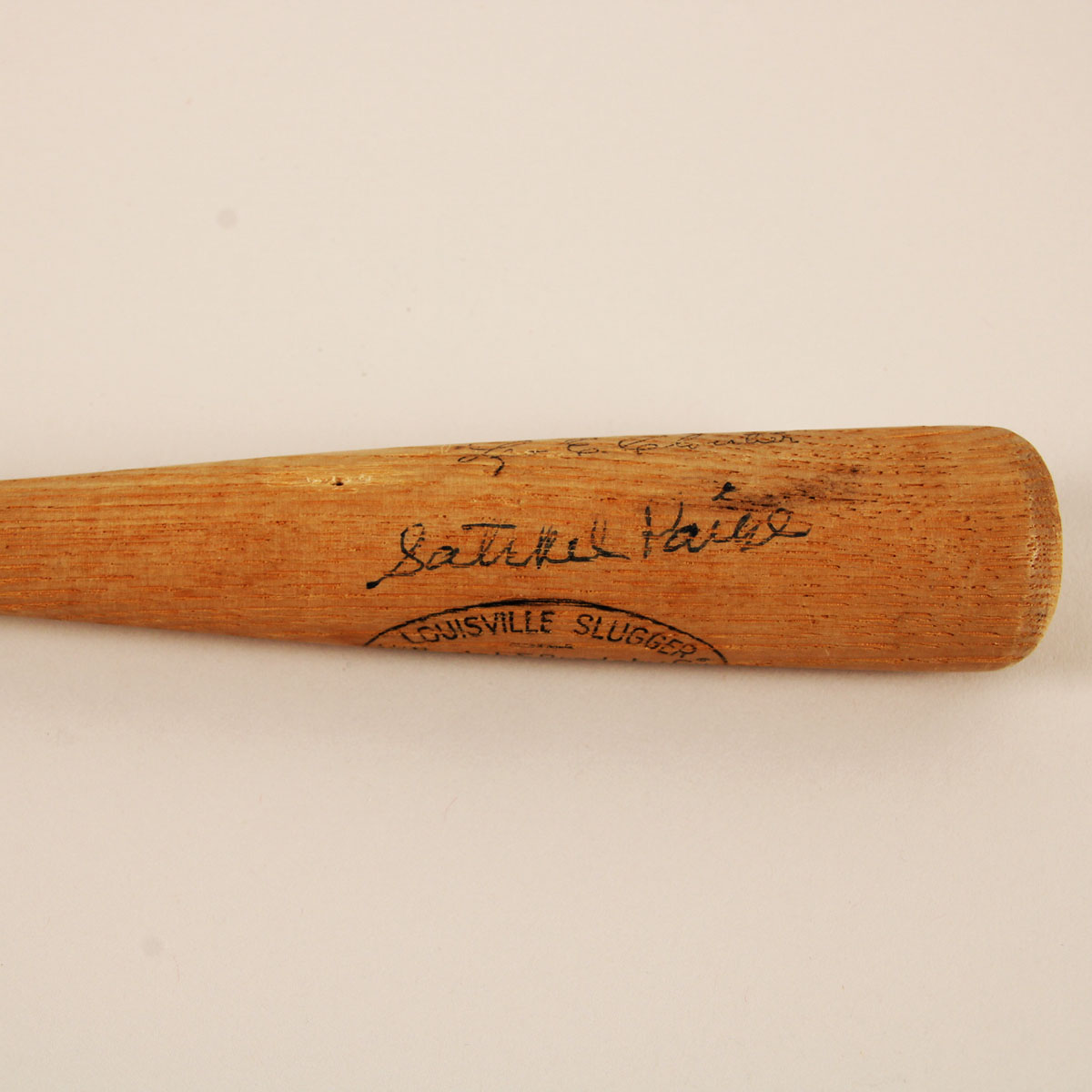 Satchel Paige Signed 8" Louisville Slugger H&B Mini Bat - COA PSA/DNA