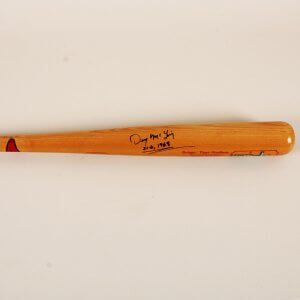 Denny McLain Signed Bat Tigers - COA JSA