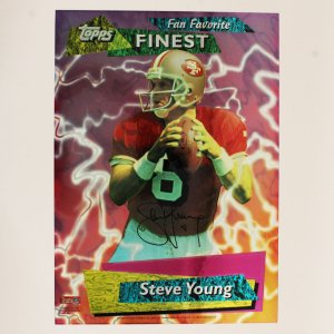 Steve Young Signed Oversized Card Poster 49ers Topps Finest Fan Favorite - COA GTSM
