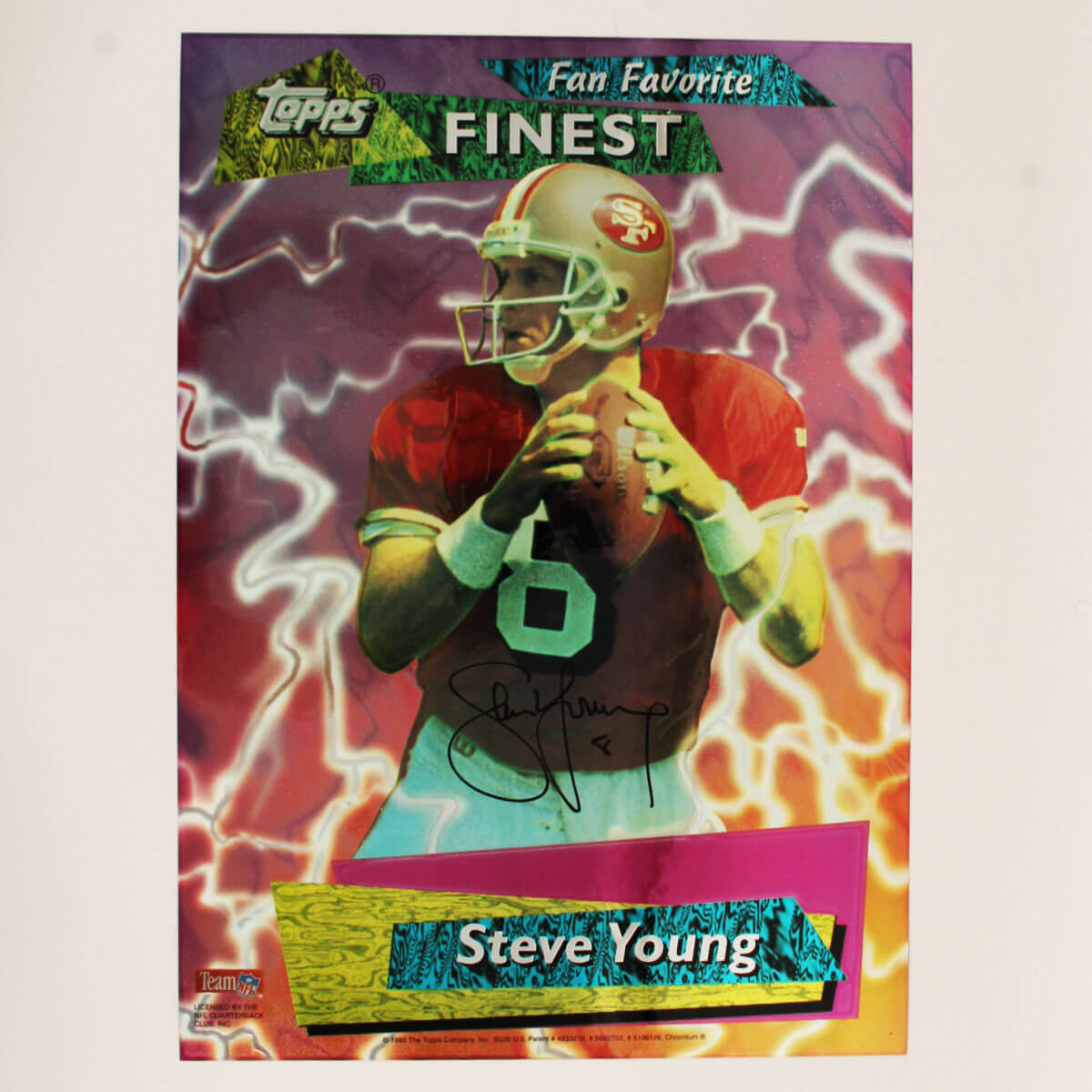Steve Young Signed Oversized Card Poster 49ers Topps Finest Fan Favorite - COA GTSM