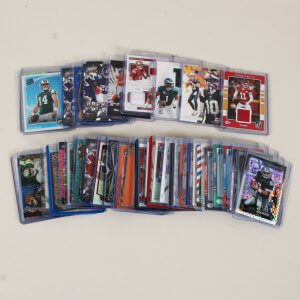 Modern Football Card Lot 44 Incl. Rookie Lamar Jackson, Saquon Barkley, Sam Darnold, Bo Nix, Drake Maye etc.