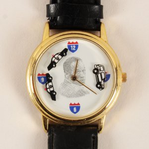 OJ Simpson 1994 White Bronco and Cop Cars Chase Vintage Wrist Watch
