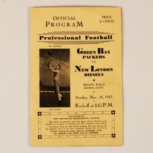 1943 Green Bay Packers vs New London Diesels Official Program