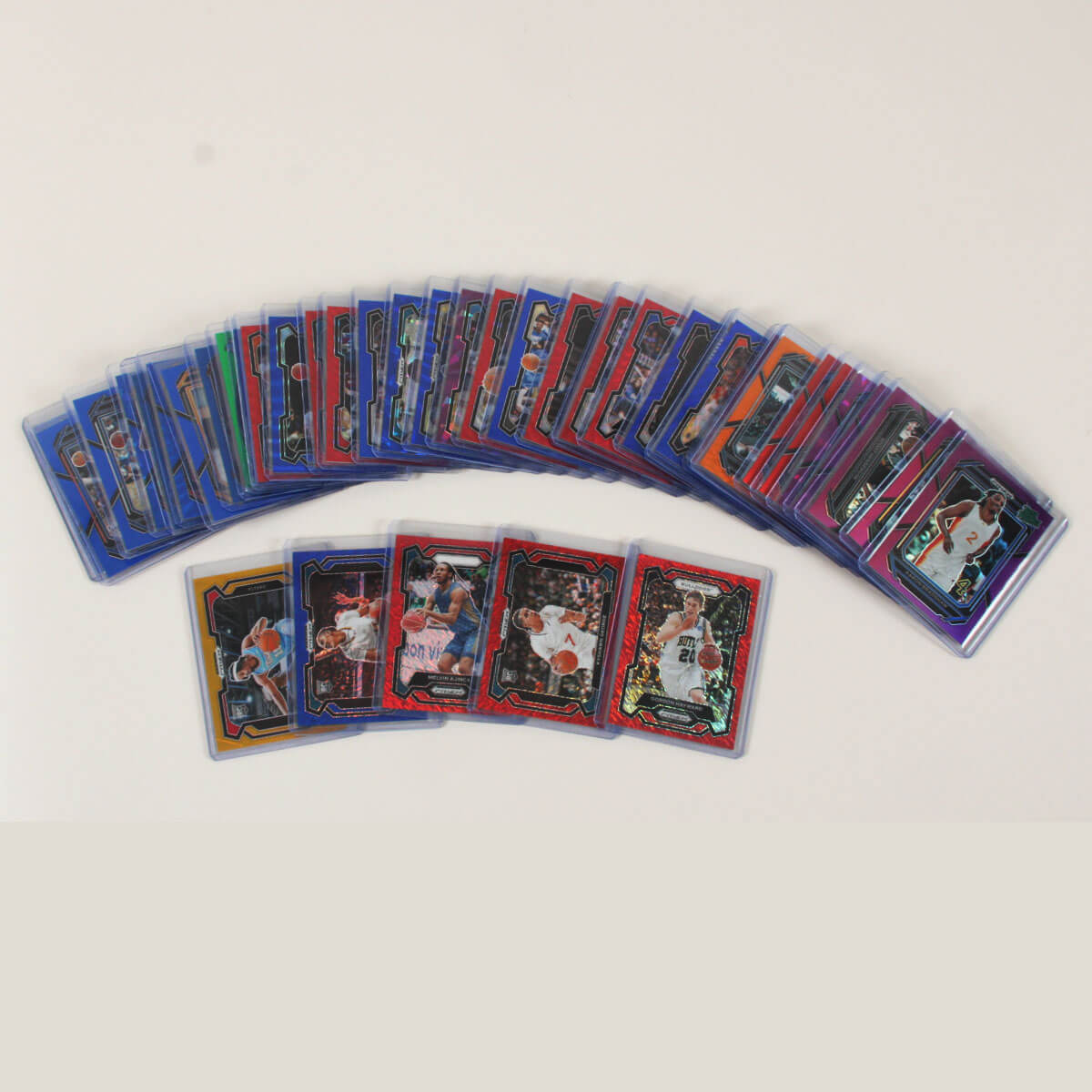 2023 & 2024 Panini Prizm Draft Picks Basketball Card Lot 42 Incl. Rookies, Limited Edition Parallels w/(3) Red Shimmer FOTL etc.