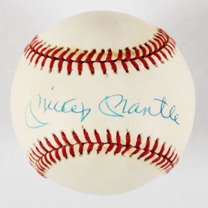 Mickey Mantle Signed Baseball Yankees - COA JSA