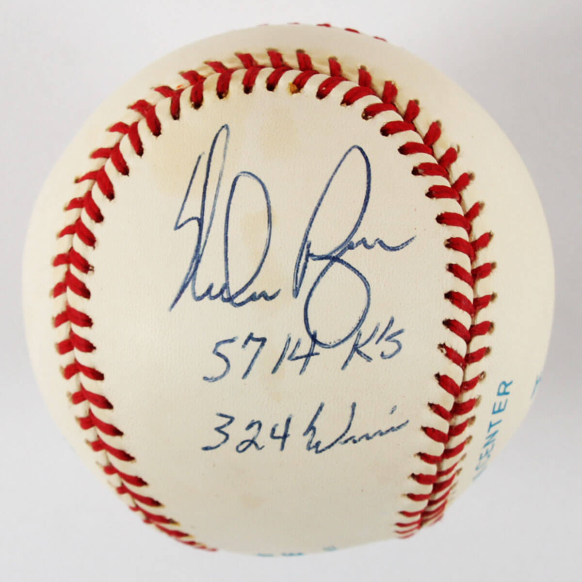 Nolan Ryan Signed Baseball Rangers Inscribed 5714 K's 324 Wins - COA JSA