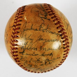 1946 Montreal Royals Team Signed Baseball (22) Jackie Robinson, etc. (AAA Dodgers) - COA PSA/DNA