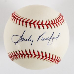 Sandy Koufax Signed Baseball Dodgers - COA PSA/DNA