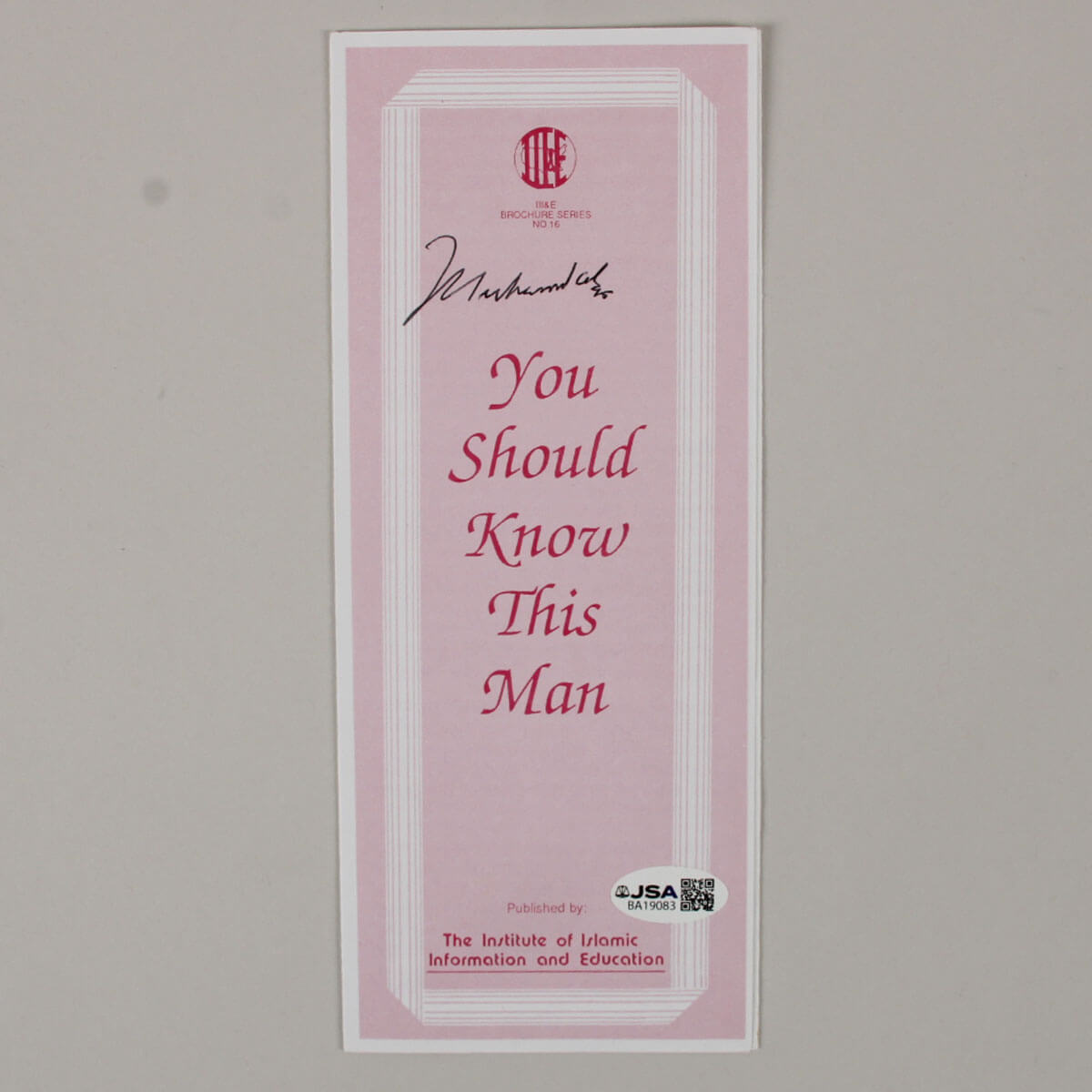 Muhammad Ali Signed Pamphlet - COA JSA