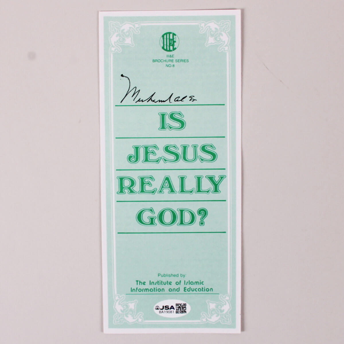 Muhammad Ali Signed Pamphlet - COA JSA