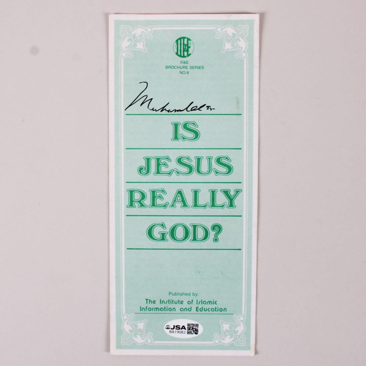 Muhammad Ali Signed Pamphlet - COA JSA