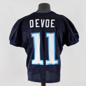Todd Devoe Practice Worn Jersey Titans - COA 100% Authentic Team
