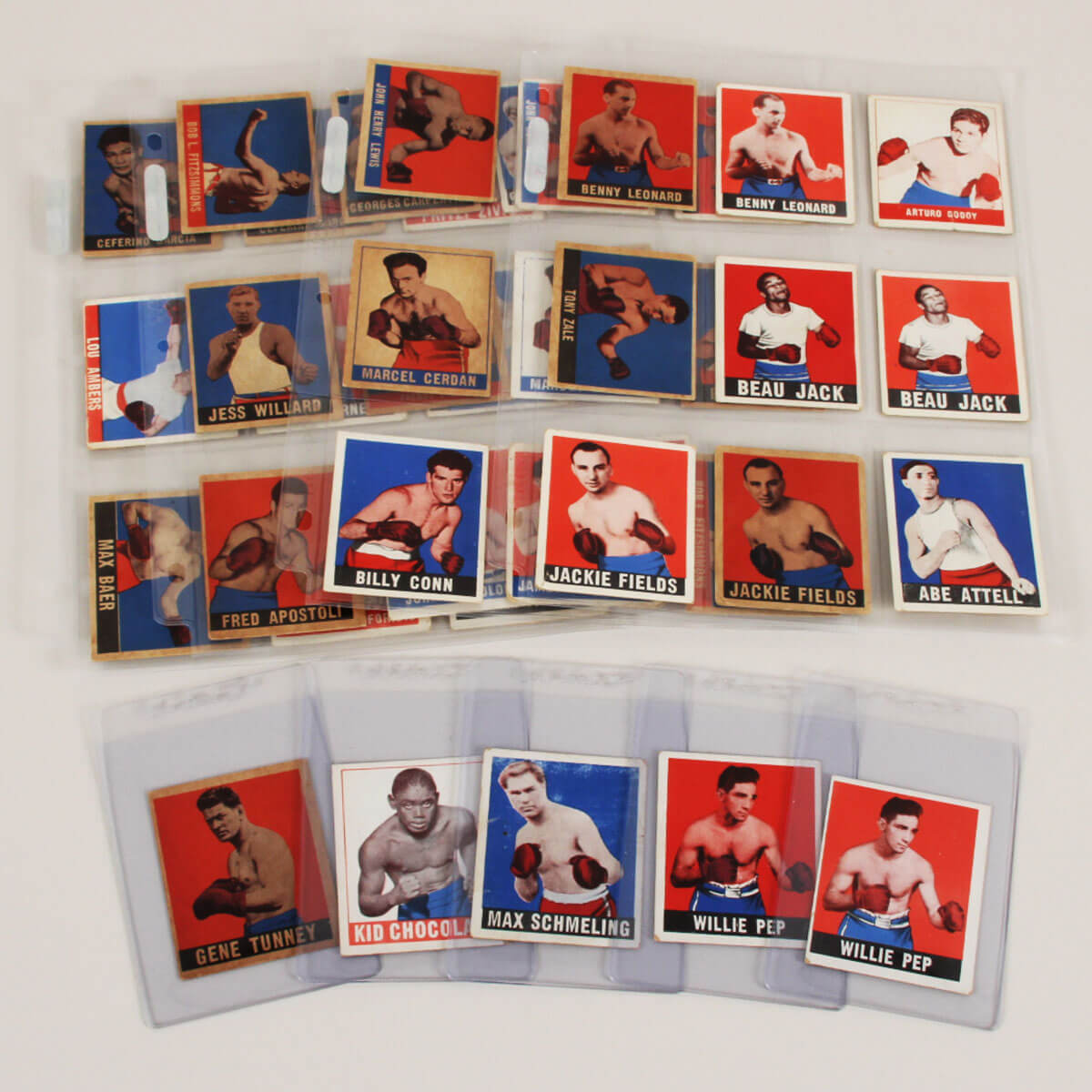 1948 Leaf Boxing Cards Lot of 41 assorted w/Stars Fair-Excellent
