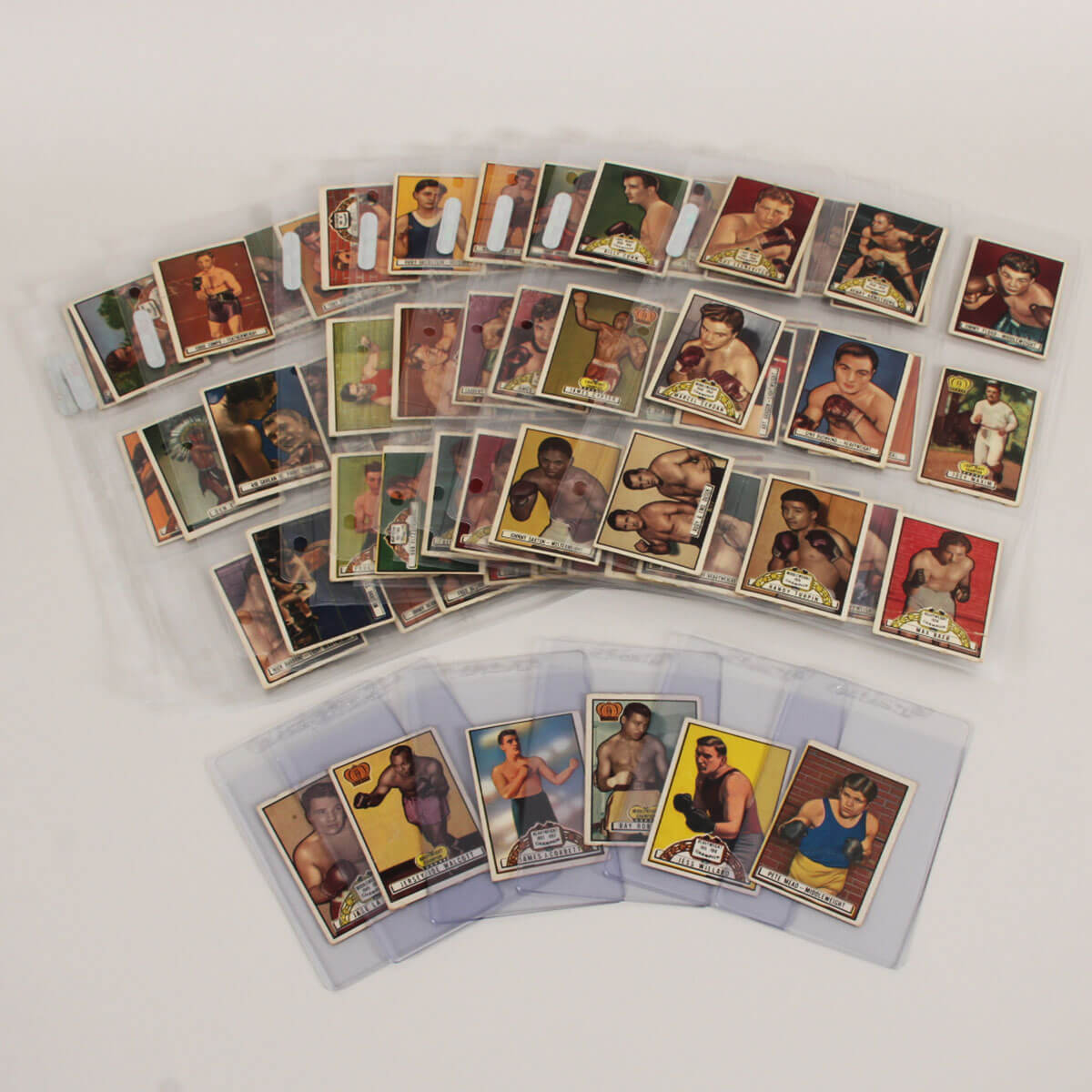 1951 Topps Ringside Boxing near set 82/96 Joe Walcott, Ray Robinson, Jake LaMotta low grade P-VG