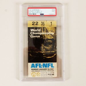 1967 Super Bowl 1 Graded Ticket - PSA 2