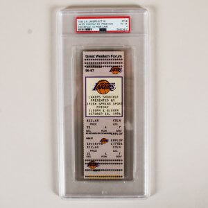 1996 Lakers Graded Ticket Kobe Bryant First Home Game - PSA 4