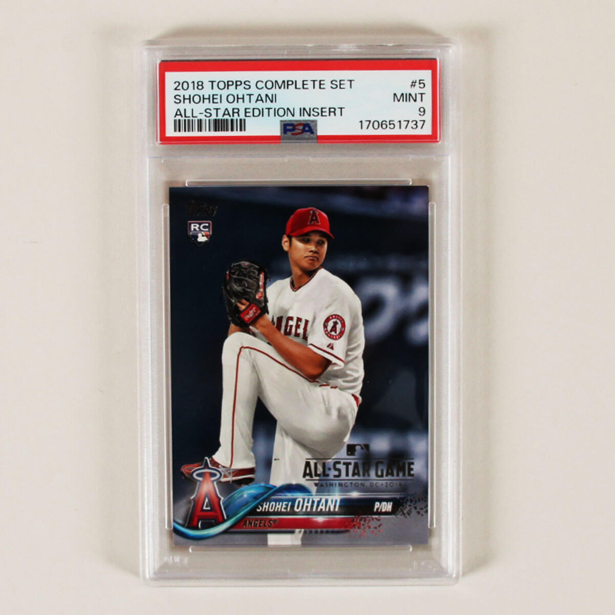 2018 Topps Complete Set Shohei Ohtani Rookie RC Graded Card All-Star Insert #5 PSA 9