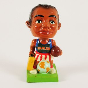 1960s Bobblehead Nodder Green Square Base Harlem Globetrotters