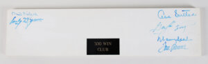 300 Win Club Signed Pitching Rubber Tom Seaver, Earl Wynn, etc. - COA JSA