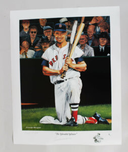 Ted Williams Signed Lithograph Red Sox - COA GAI