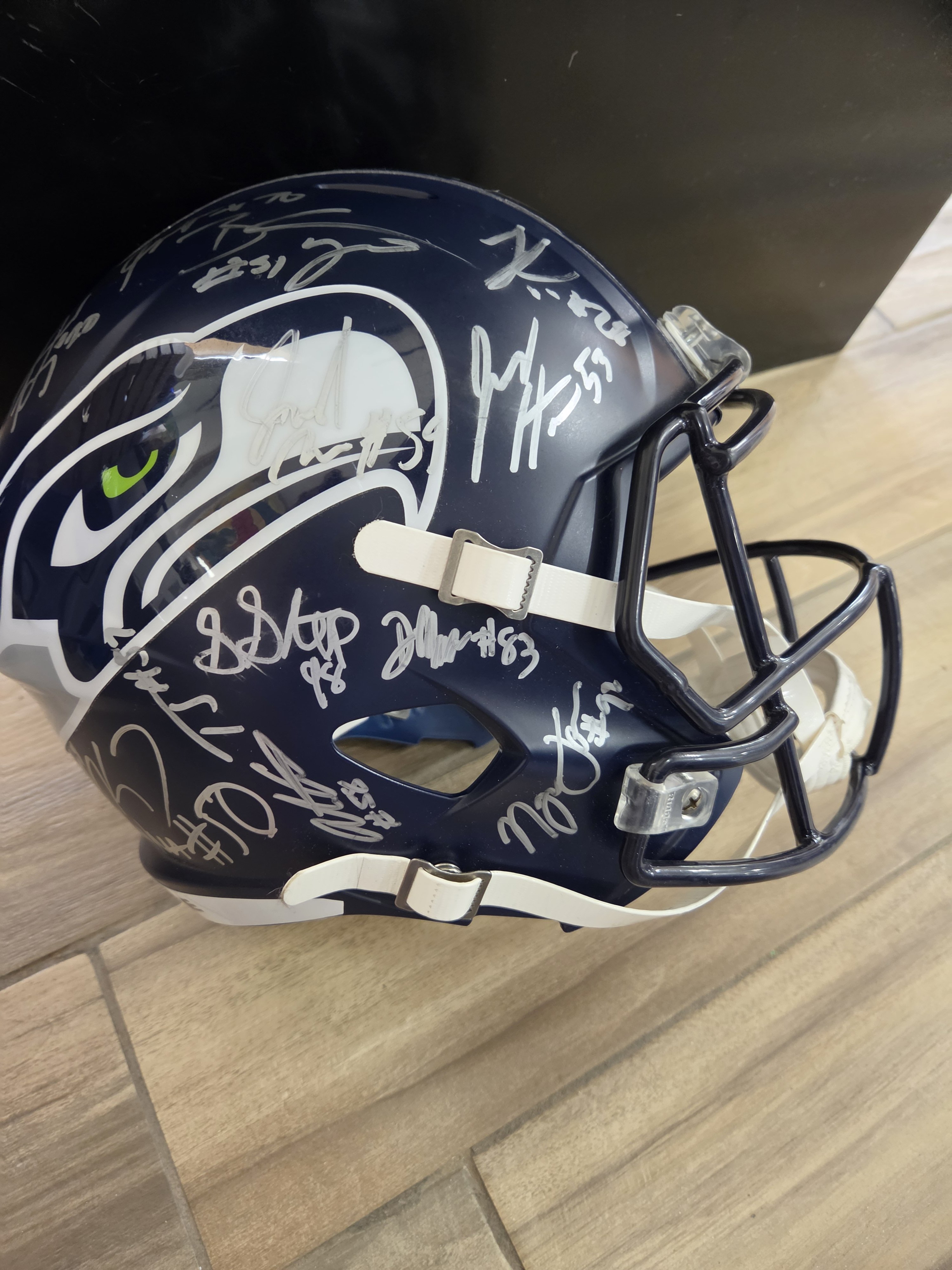 Seattle Seahawks Team-Signed Helmet Replica 21+ sigs COA JSA