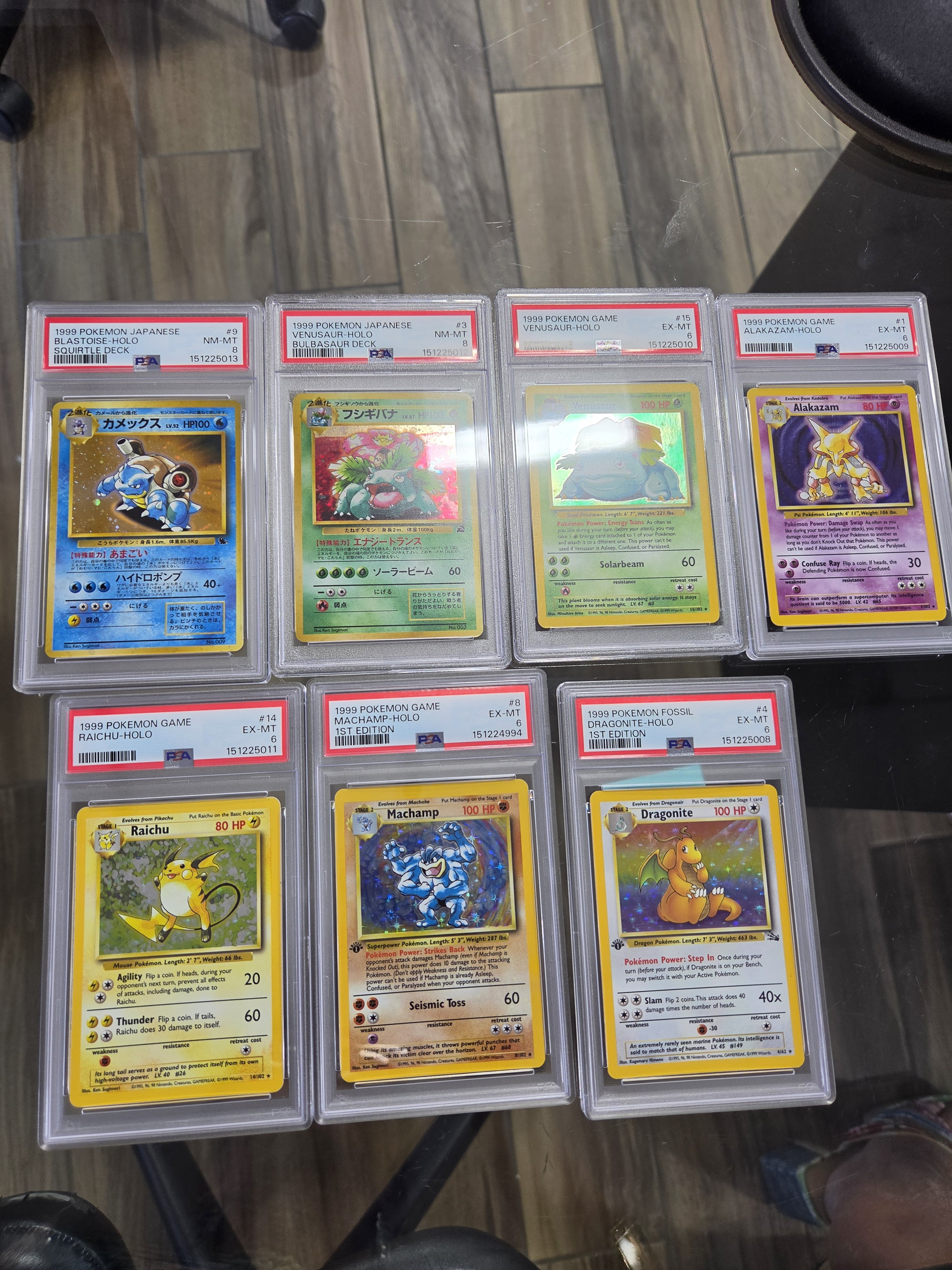 1999 PokeMon Lot -Graded (7) Cards