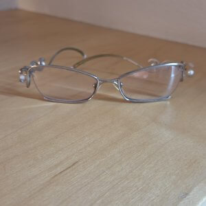 Judith Lieber Silver Pearl EyeGlasses Frames