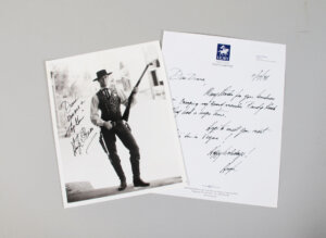 Hugh O'Brian Signed Photo w/ Handwritten Letter - COA JSA