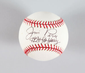Jim Perry Signed Baseball Twins - COA JSA