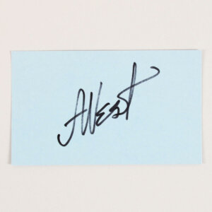 Adam West Signed Cut Index Card Batman COA JSA